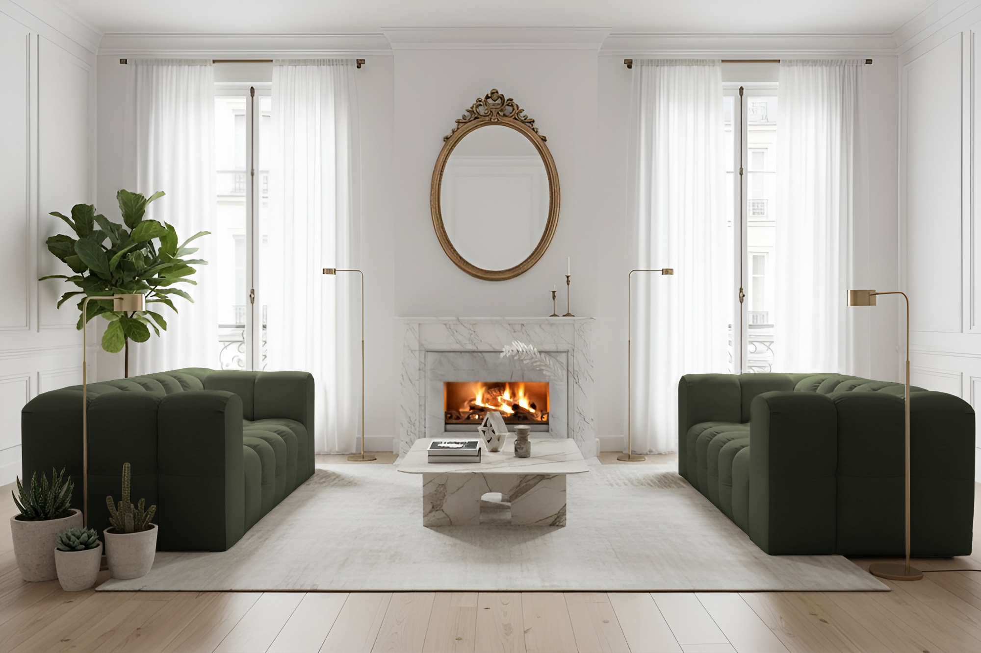 Baloo 2-Sitzer Set Sofas Grun